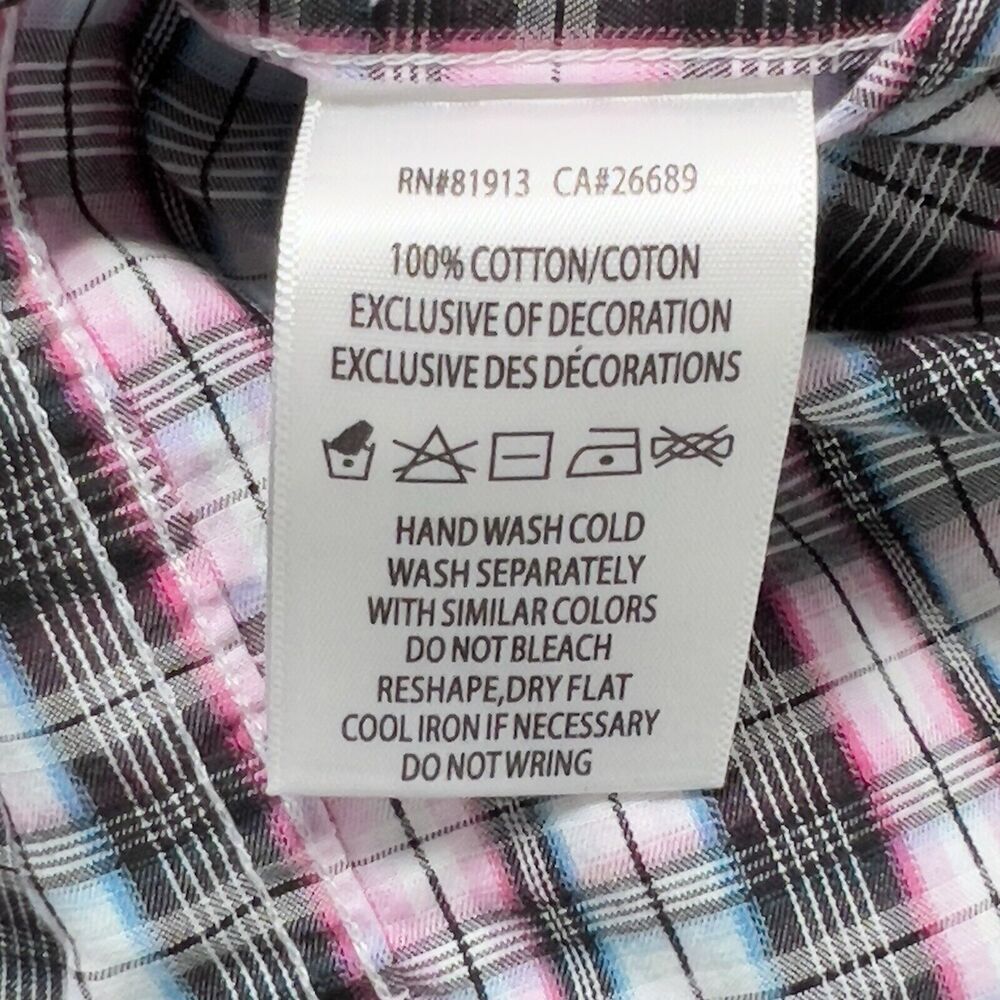 Robert Graham Plaid Shirt Mens Sz 2XL Long Sleeve Flip Cuff Button Up - Picture 9 of 13